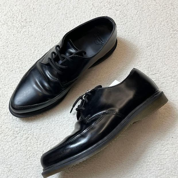 닥터마틴 가죽 블랙 클리퍼 워커 슈즈 A1718