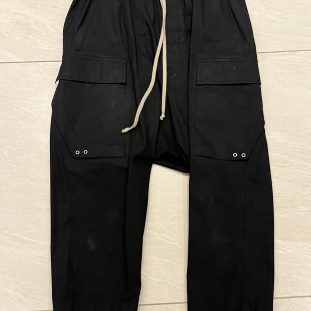 릭오웬스 드로우스트링 팬츠 블랙