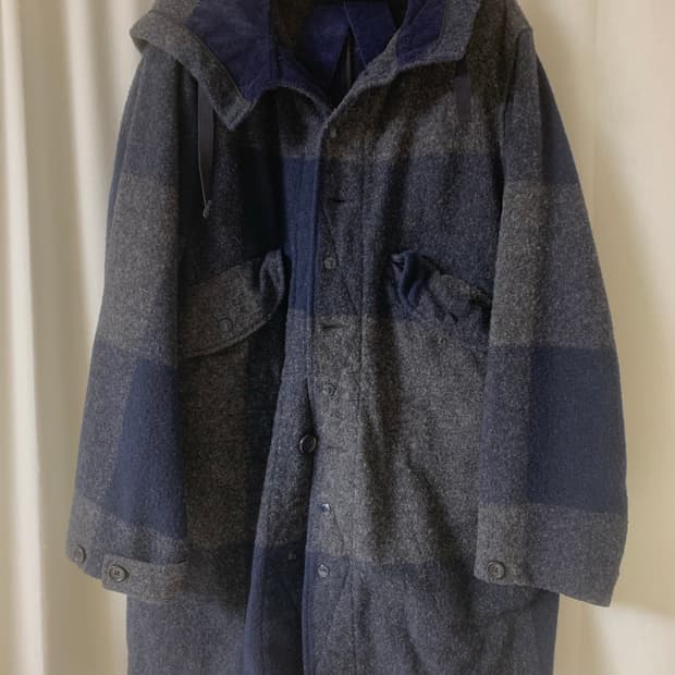 엔지니어드 가먼츠 엔가 빅체크 후드 피쉬테일 코트 needles 네펜더스