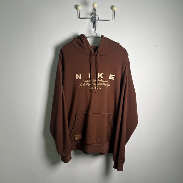NIKE 나이키 그래픽 브라운 오버사이즈 후드티 XL