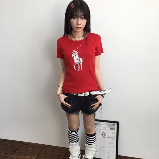 Polo Ralph Lauren Red Big Pony Tee