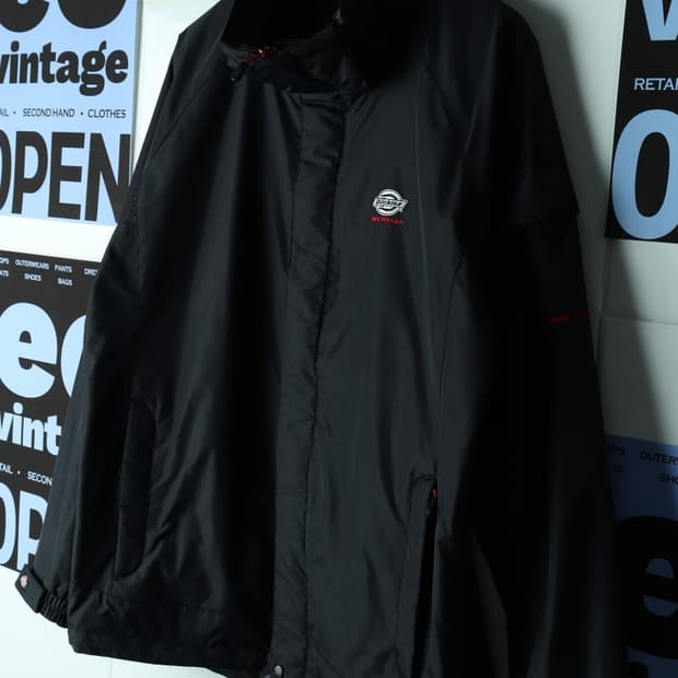 (L-XL) 디키즈 집업 바람막이 점퍼자켓 블랙 테크웨어-H32699