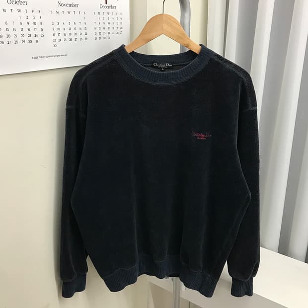 크리스찬 디올 로고 플리스 맨투맨