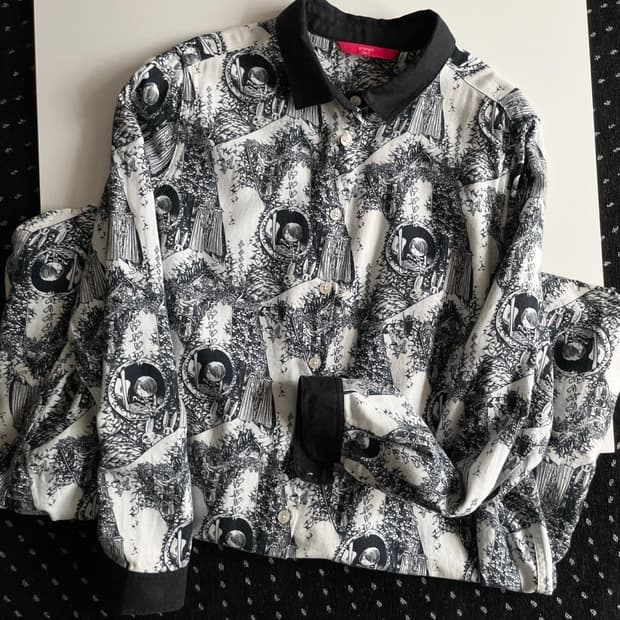 anime patterned shirt one-piece