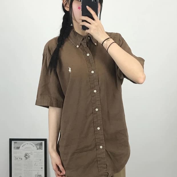 Polo Ralph Lauren Linen Brown Shirt