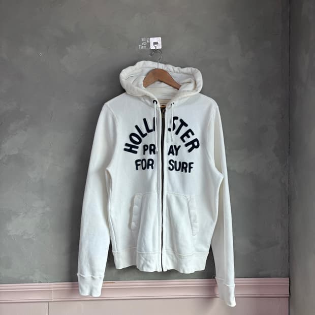 홀리스터 후드집업 화이트