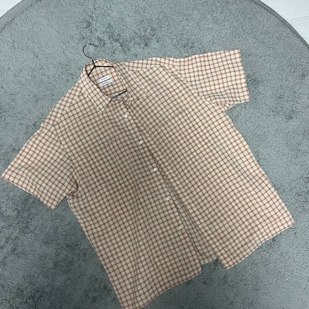 우드비 코튼 린넨 도비 셔츠 오렌지 2사이즈