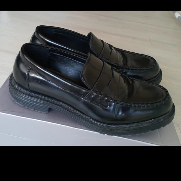 자라 블랙 가죽 로퍼 슈즈 265-270 42