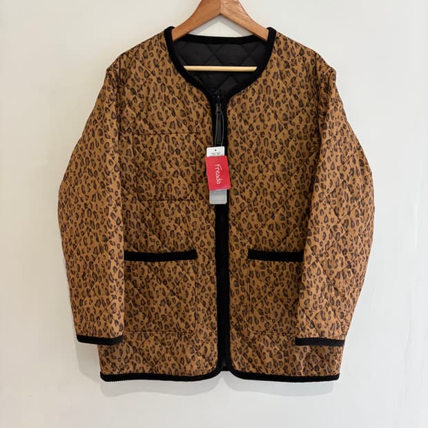 프릭스스토어 리버시블 레오파드 퀄팅자켓