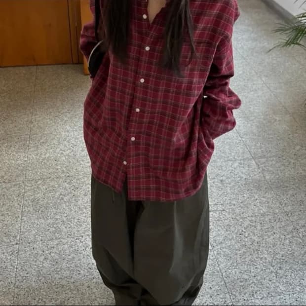 빈티지 체크셔츠