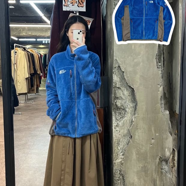 노스페이스 플리스 자켓 블루 M #csz3501