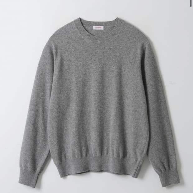 에브리원 슈퍼파인 메리노 울 크루넥 니트 