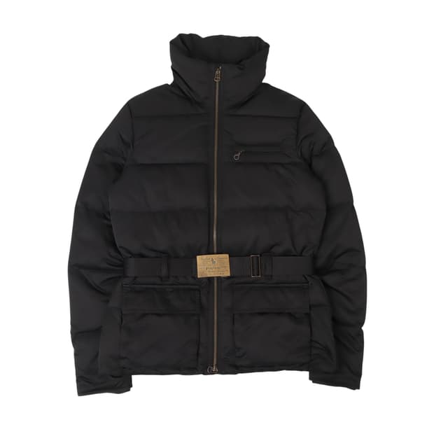 랄프로렌 블랙 벨티드 하이넥 다운 자켓 패딩