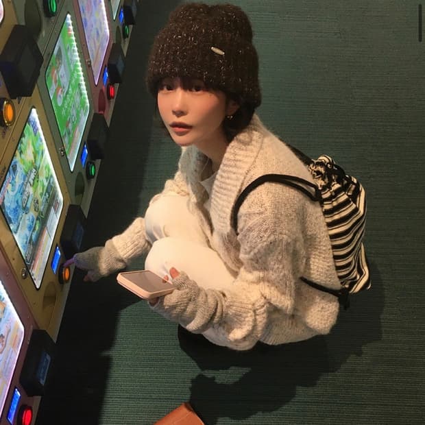 [새상품] 쁨이 므누하 비니 초코