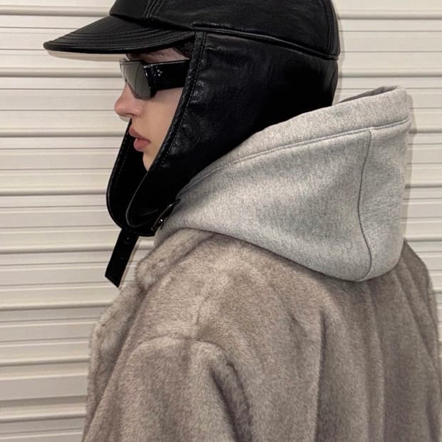 새상품) 드래곤블루스 레더 에비에이터 햇 트루퍼햇 가죽 귀달이 모자리