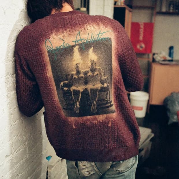 슈프림 제인스어딕션 가디건 S 버건디