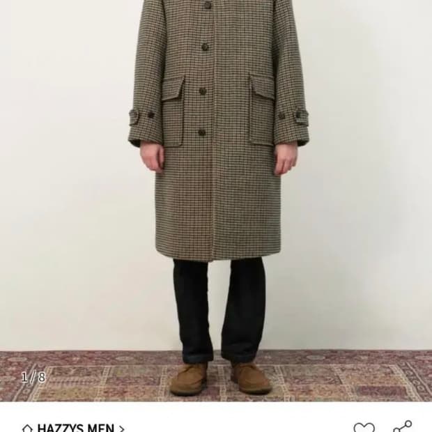 히스헤지스 테이크아이비 드레익스맛 발마칸 코트