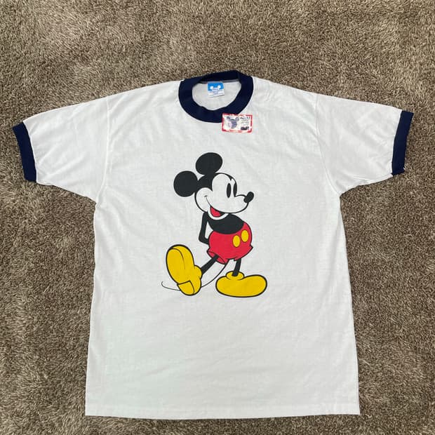 90s mickey ringer tee 빈티지 미키 링거티