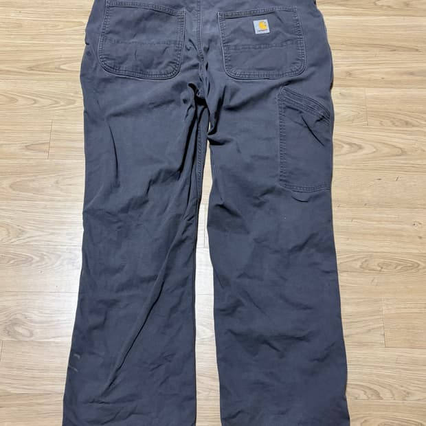 칼하트 러기드 플렉스 릴렉스핏 캔버스 워크 팬츠 34x32 다크 그레이