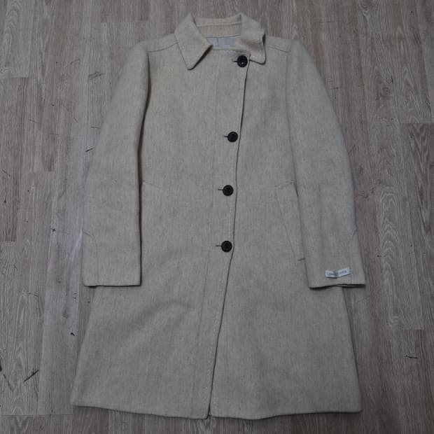 한섬 시스템 여성 핸드메이드 모직 싱글코트