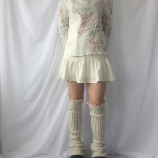Flower pattern needle work jacket