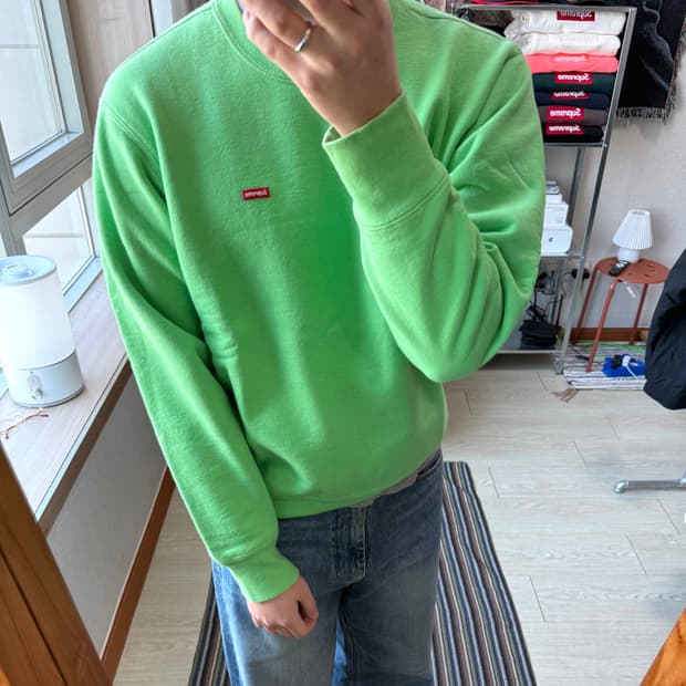 슈프림 스몰 박스로고 맨투맨