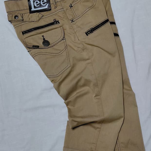 [34] Lee x Edwin Japan 멀티 지퍼 신치백 크롭 팬츠