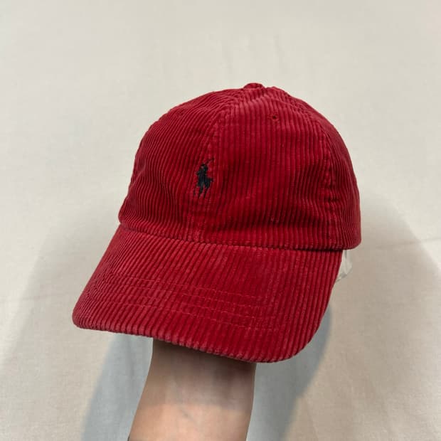 폴로 랄프로렌 코듀로이 볼캡 모자 가죽스트랩