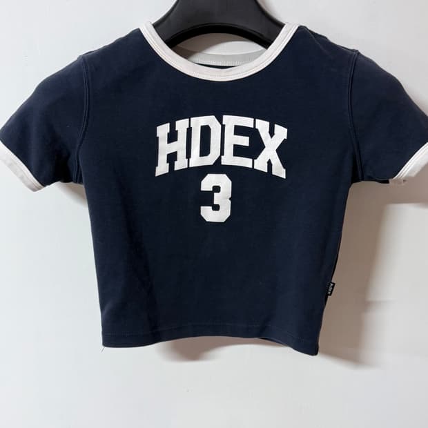 에이치덱스 크롭 반팔티