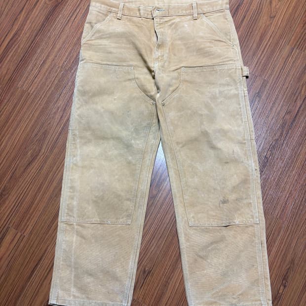 [38X30]90s 칼하트 더블니 Made in USA
