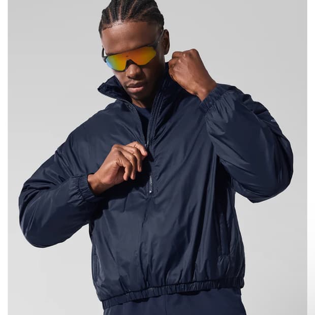 알로요가 래티튜드 라이트웨이트 1/2 짚 풀오버 네이비 사이즈M 새상품