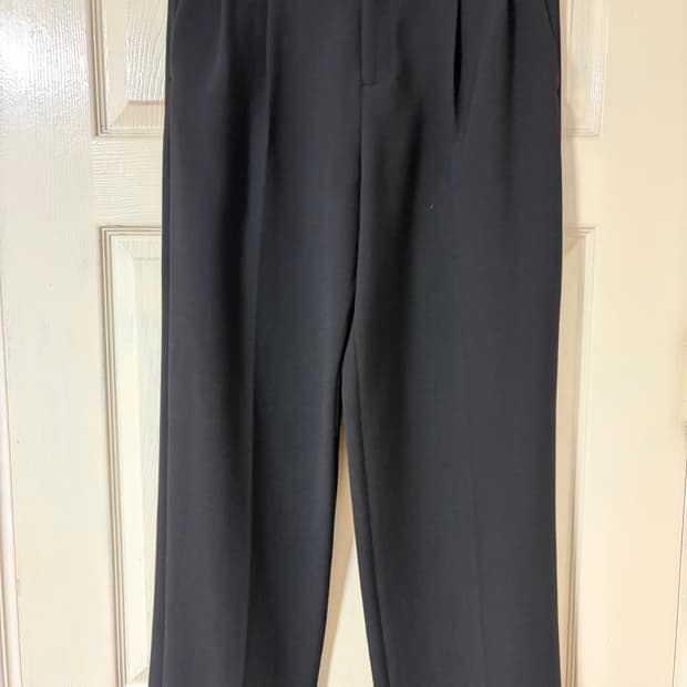 (S) 22FW 렉토 버진 울 턱 와이드 슬랙스 블랙