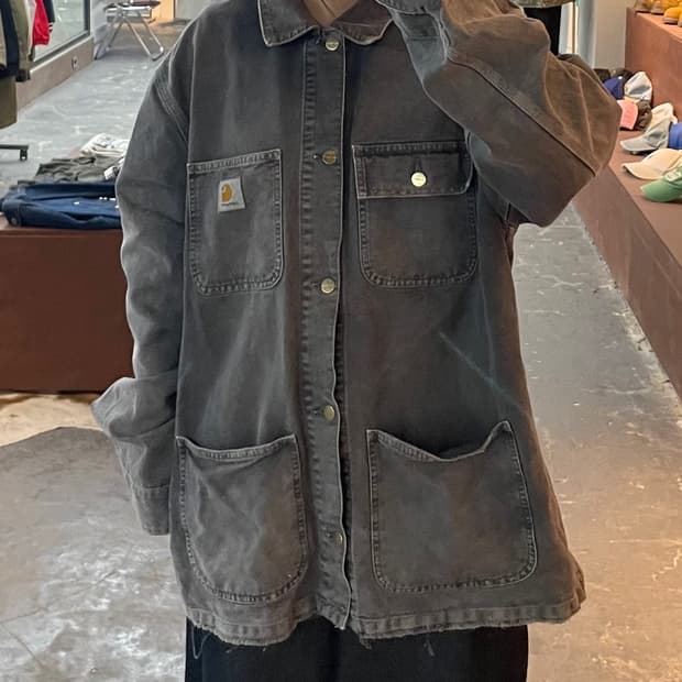 칼하트WIP 초어 빈티지워싱 데님 자켓 H2146