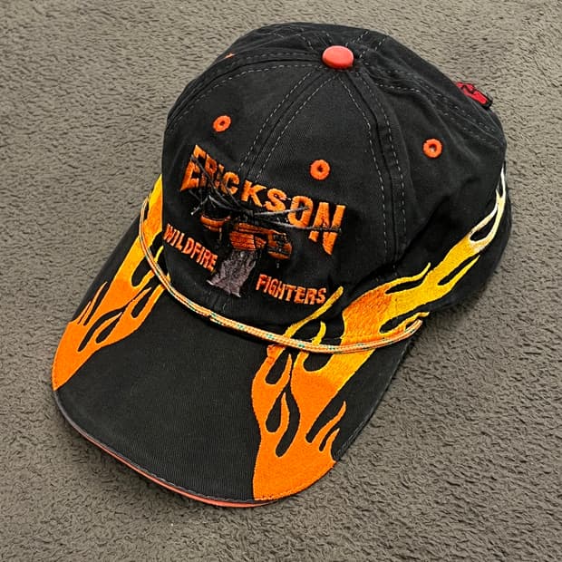 NMX 에어 빈티지 플레임 자수 캡 처분 