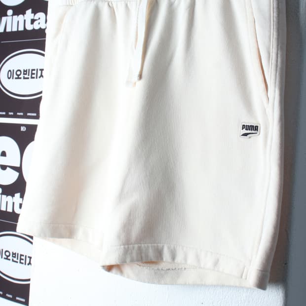 (L-XL) 퓨마 반바지 팬츠 아이보리 밴딩 올드스쿨-P10000