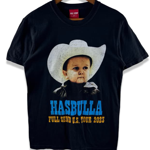 Hasbulla x Full Send 꼬마하빕 투어 티셔츠4301