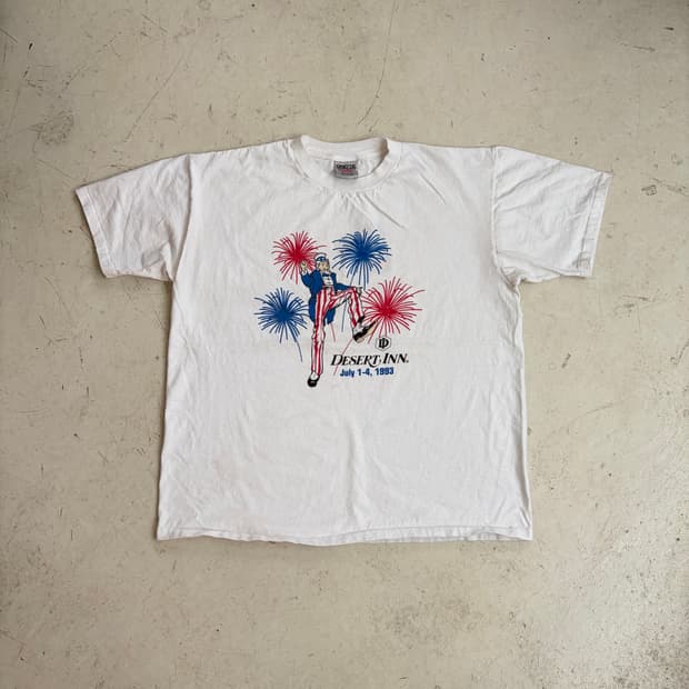 90s USA Desert Inn 빈티지 싱글스티치 반팔티 XL