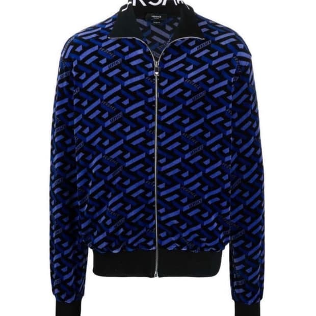베르사체 모노그램 플리스 트랙자켓 M (테일러핏)