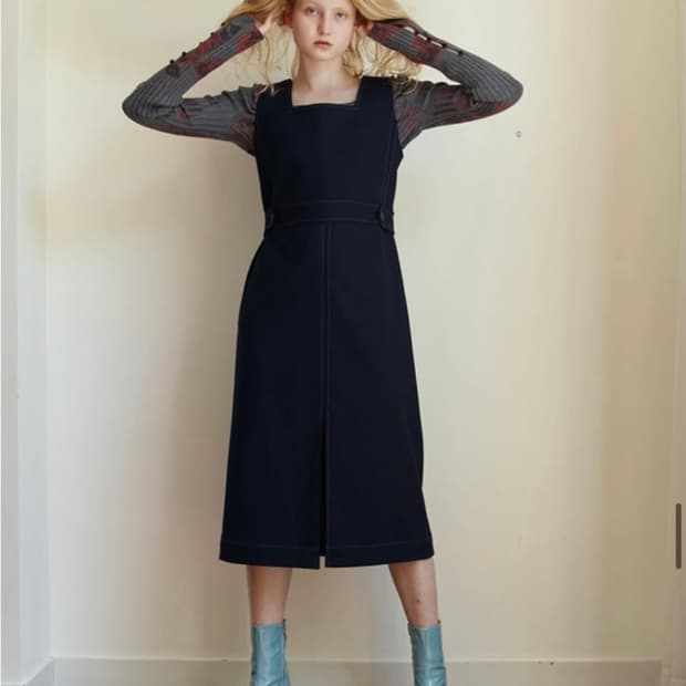 EN OR 양면 스티치 원피스 M
