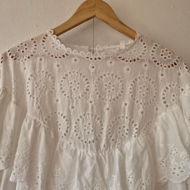 TT 여성 레이스펀칭루즈핏원피스 FREE