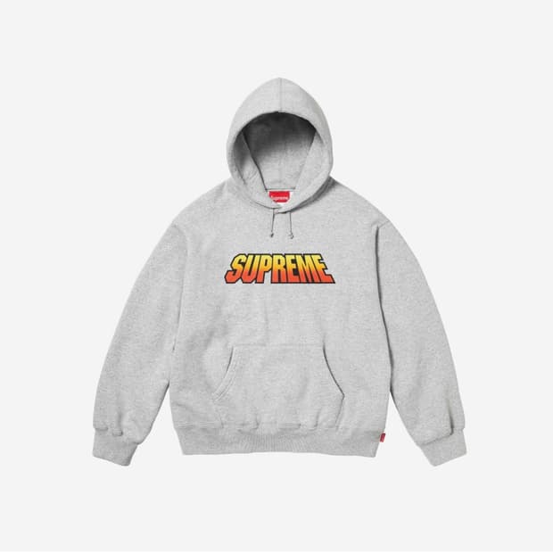(M)슈프림 그라디언트 후드 헤더그레이