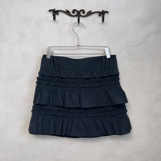 St andrews charcoal frill cancan mini sk
