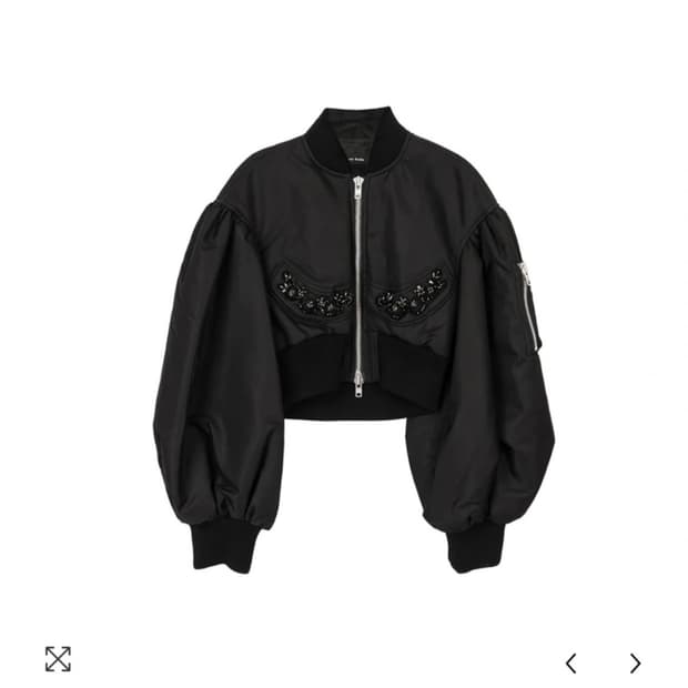 시몬로샤 크롭 봄버 블랙 새상품 simon rocha cropped bo