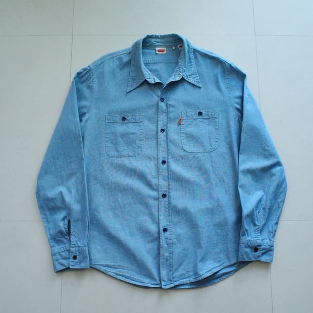 LVC 리바이스 오렌지탭 MADE IN USA 샴브레이 워크셔츠 L