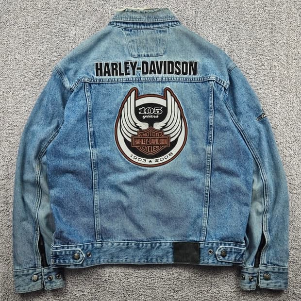 할리데이비슨 105주년 바앤실드 데님 트러커 자켓 ( L )/11583