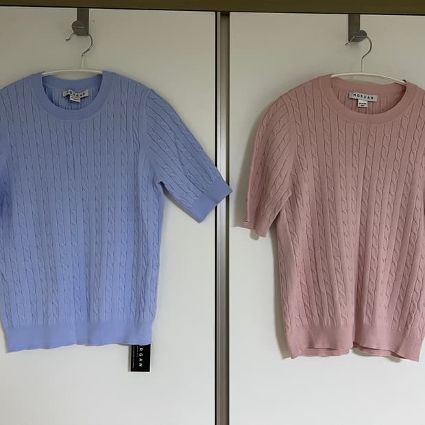 꽈배기 니트반팔 2종 일괄