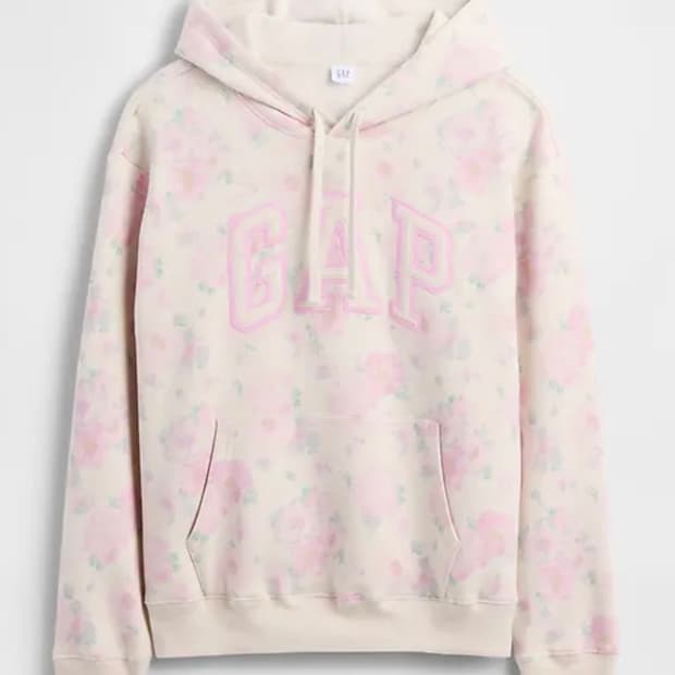 갭 GAP 여성 릴렉스드 후드 핑크 플로럴 갸루 y2k