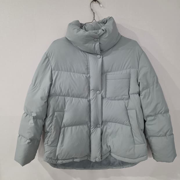 올리브데스올리브 민트 숏패딩