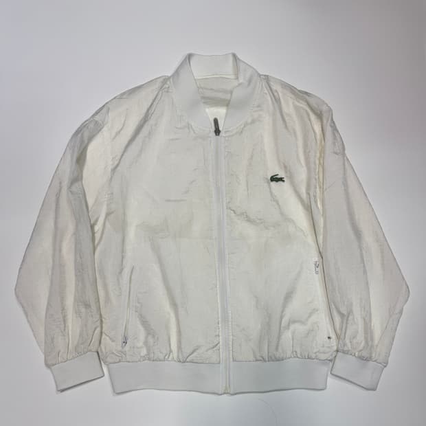 라코스테 화이트 봄버 블루종 ma1 자켓 XL