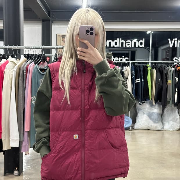 칼하트 오리털 패딩 조끼